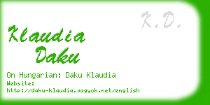 klaudia daku business card